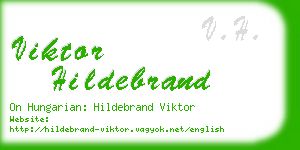 viktor hildebrand business card